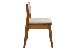 Chaises de jardin en bois massif et corde tressée (lot de 2) ZEPHYR