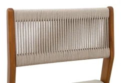Chaises de jardin en bois massif et corde tressée (lot de 2) ZEPHYR