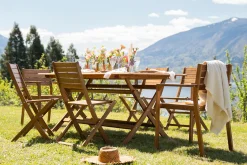 Chaises de jardin pliantes en bois massif (lot de 2) CANOPEE