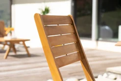 Chaises de jardin pliantes en bois massif (lot de 2) CANOPEE