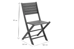 Chaises de jardin pliantes en bois massif (lot de 2) CANOPEE