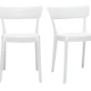 Chaises design blanches empilables intérieur - extérieur (lot de 2) RIOS