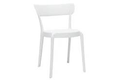 Chaises design blanches empilables intérieur - extérieur (lot de 2) RIOS