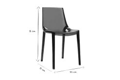 Chaises design empilables bleu pétrole transparent intérieur - extérieur (lot de 2) YZEL