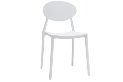 Chaises design empilables blanches intérieur - extérieur (lot de 2) ANNA