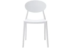 Chaises design empilables blanches intérieur - extérieur (lot de 2) ANNA