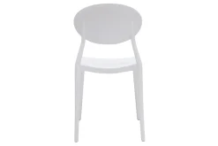 Chaises design empilables blanches intérieur - extérieur (lot de 2) ANNA