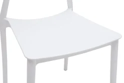 Chaises design empilables blanches intérieur - extérieur (lot de 2) ANNA