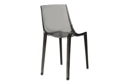 Chaises design empilables gris transparent intérieur - extérieur (lot de 2) YZEL