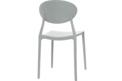 Chaises design empilables gris clair intérieur - extérieur (lot de 2) ANNA