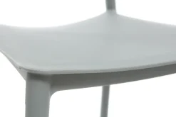 Chaises design empilables gris clair intérieur - extérieur (lot de 2) ANNA