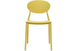 Chaises design empilables jaunes intérieur - extérieur (lot de 2) ANNA