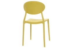 Chaises design empilables jaunes intérieur - extérieur (lot de 2) ANNA