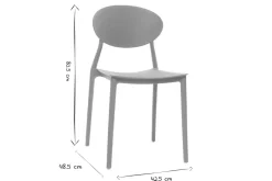 Chaises design empilables jaunes intérieur - extérieur (lot de 2) ANNA