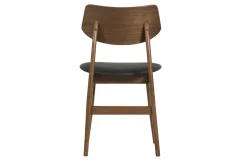 Chaises design en bois foncé et noir (lot de 2) ELION