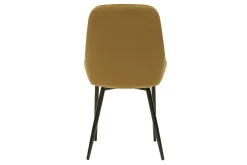 Chaises design en tissu velours bronze et métal noir (lot de 2) HOLO