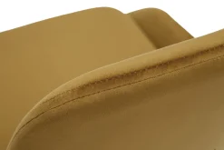 Chaises design en tissu velours bronze et métal noir (lot de 2) HOLO