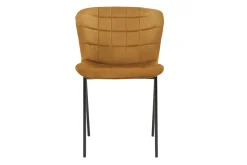 Chaises design en tissu velours bronze et métal noir (lot de 2) SAIGA