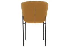 Chaises design en tissu velours bronze et métal noir (lot de 2) SAIGA