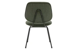 Chaises design en tissu vert kaki et métal noir (lot de 2) BARNET