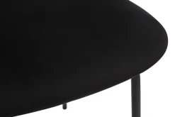 Chaises design en velours noir, métal noir et cannage rotin (lot de 2) MIRANDA