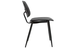 Chaises design noire en bois noir et métal (lot de 2) TOBIAS