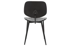 Chaises design noire en bois noir et métal (lot de 2) TOBIAS