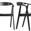 Chaises design noires en bois (lot de 2) BAHIA