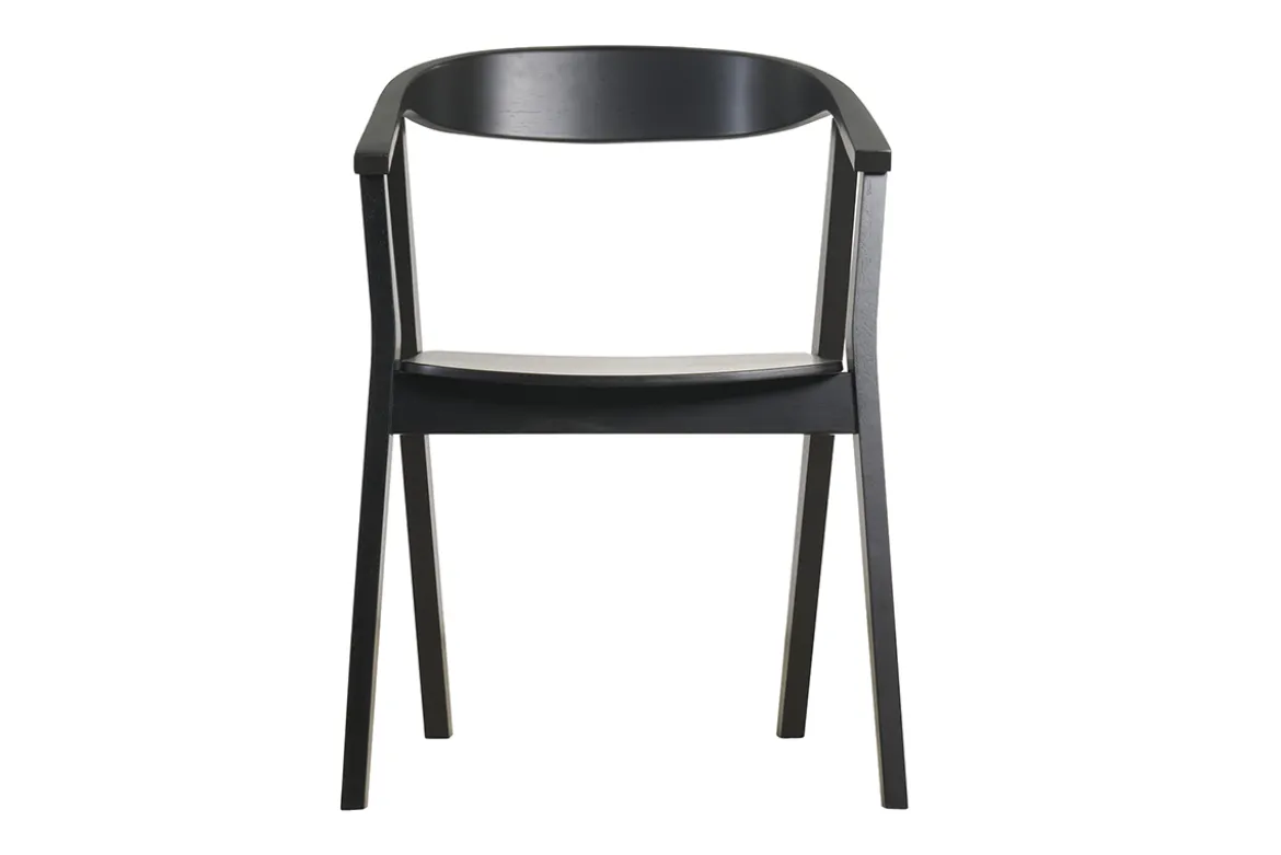 Chaises design noires en bois (lot de 2) BAHIA