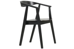 Chaises design noires en bois (lot de 2) BAHIA