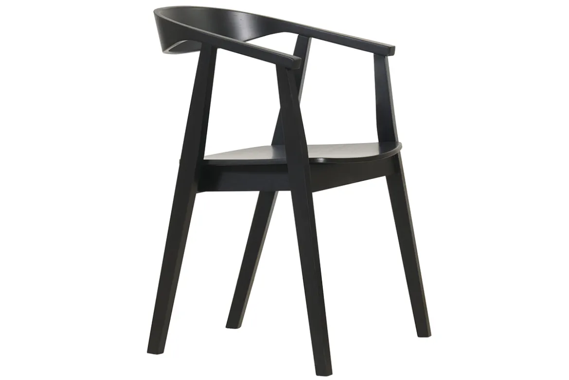 Chaises design noires en bois (lot de 2) BAHIA