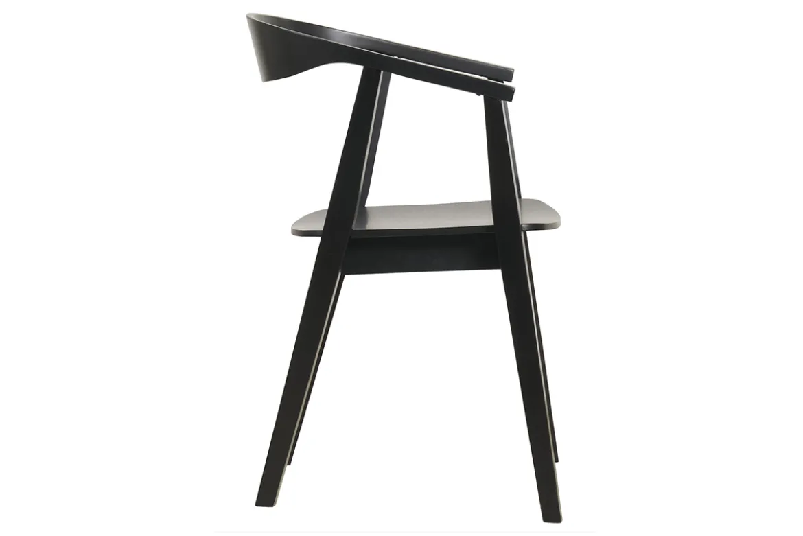 Chaises design noires en bois (lot de 2) BAHIA