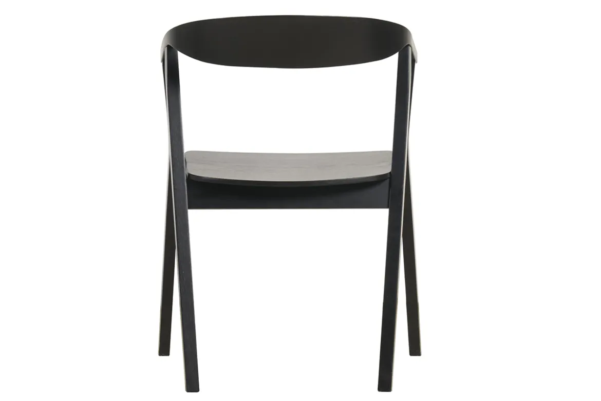 Chaises design noires en bois (lot de 2) BAHIA