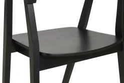 Chaises design noires en bois (lot de 2) BAHIA