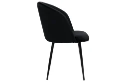 Chaises design noires en tissu velours et métal (lot de 2) VANITY