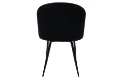 Chaises design noires en tissu velours et métal (lot de 2) VANITY