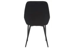 Chaises design noires en tissu velours et métal (lot de 2) HOLO