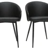 Chaises design noires (lot de 2) PRECIO