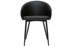 Chaises design noires (lot de 2) PRECIO