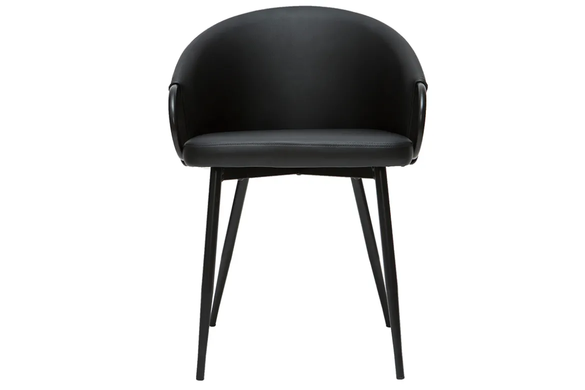 Chaises design noires (lot de 2) PRECIO