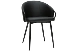 Chaises design noires (lot de 2) PRECIO