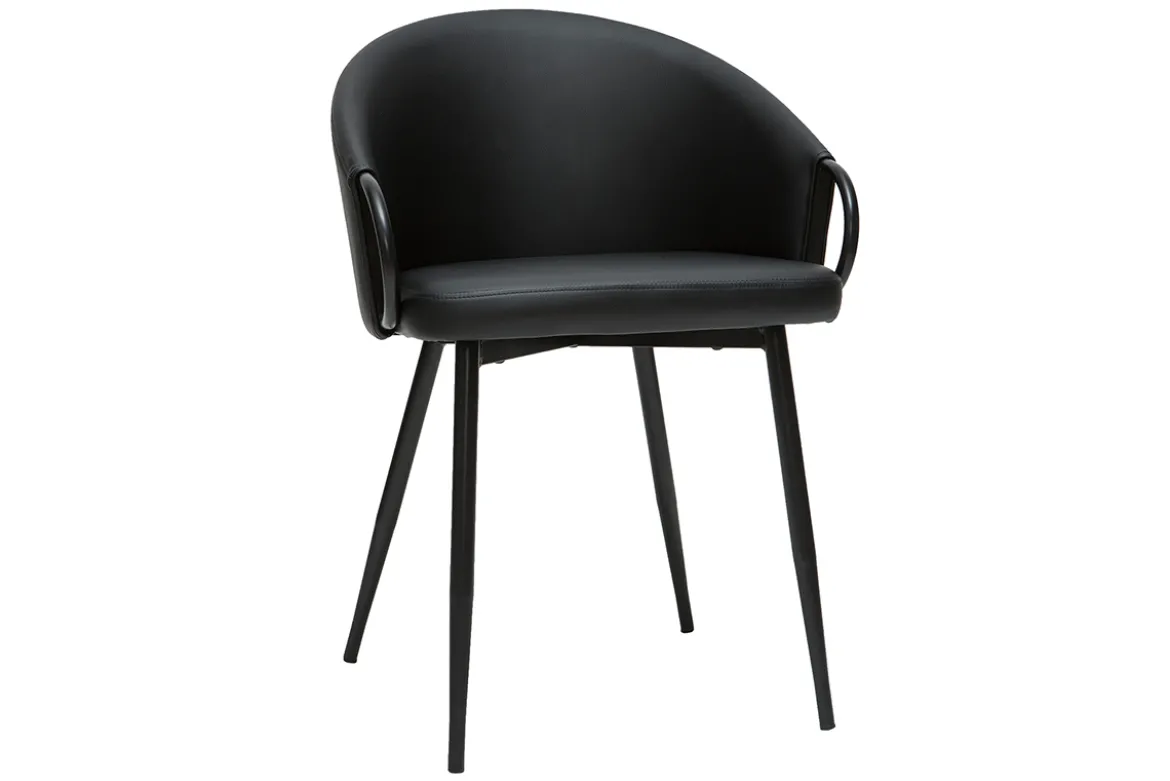 Chaises design noires (lot de 2) PRECIO
