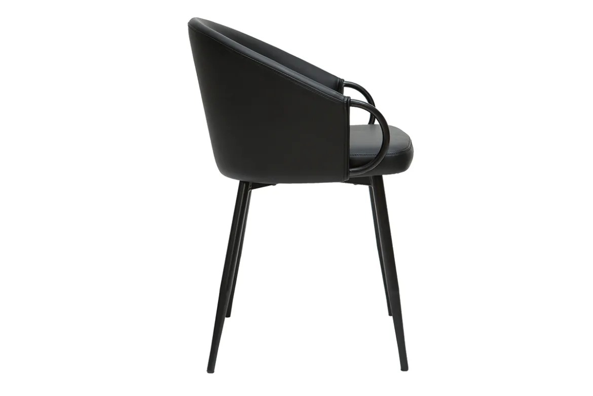 Chaises design noires (lot de 2) PRECIO