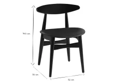 Chaises design noires (lot de 2) WALFORD