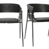 Chaises design noires (lot de 2) WESS