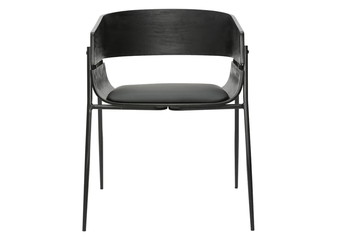Chaises design noires (lot de 2) WESS