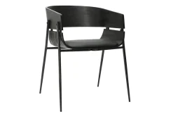 Chaises design noires (lot de 2) WESS