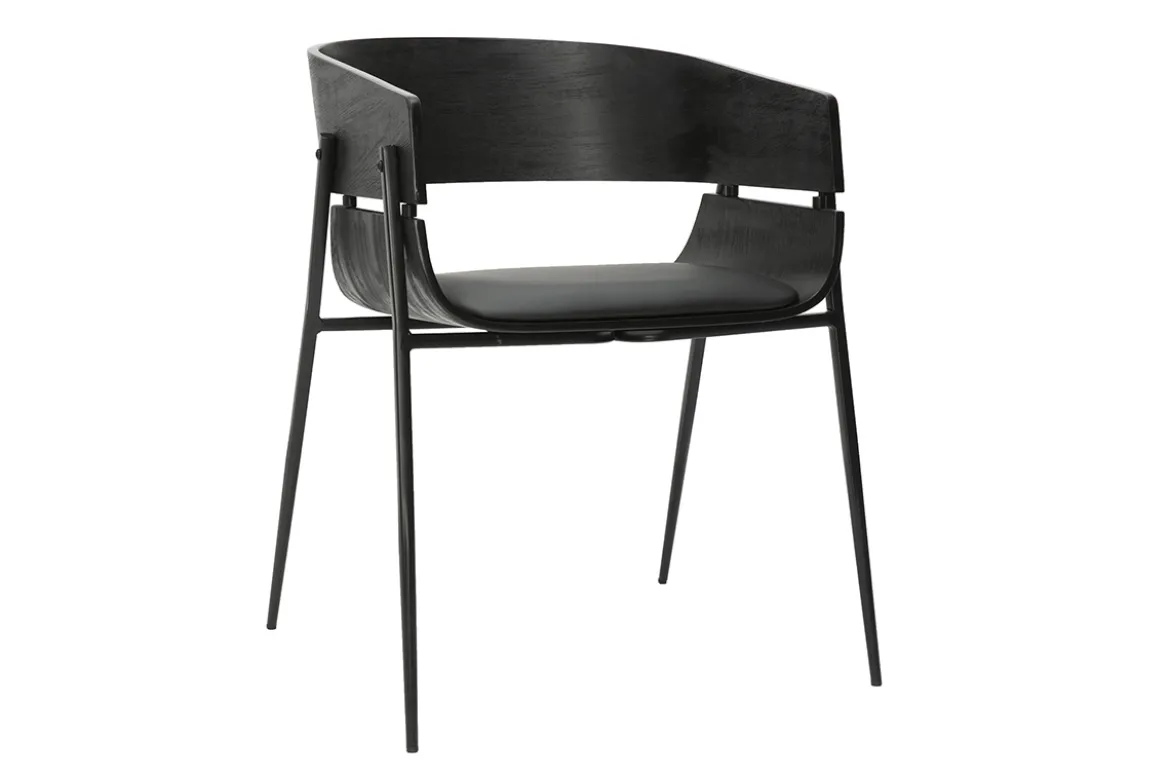 Chaises design noires (lot de 2) WESS