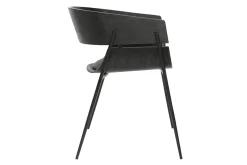 Chaises design noires (lot de 2) WESS