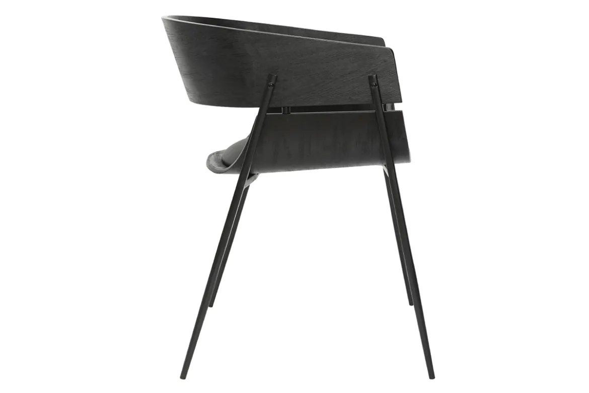 Chaises design noires (lot de 2) WESS